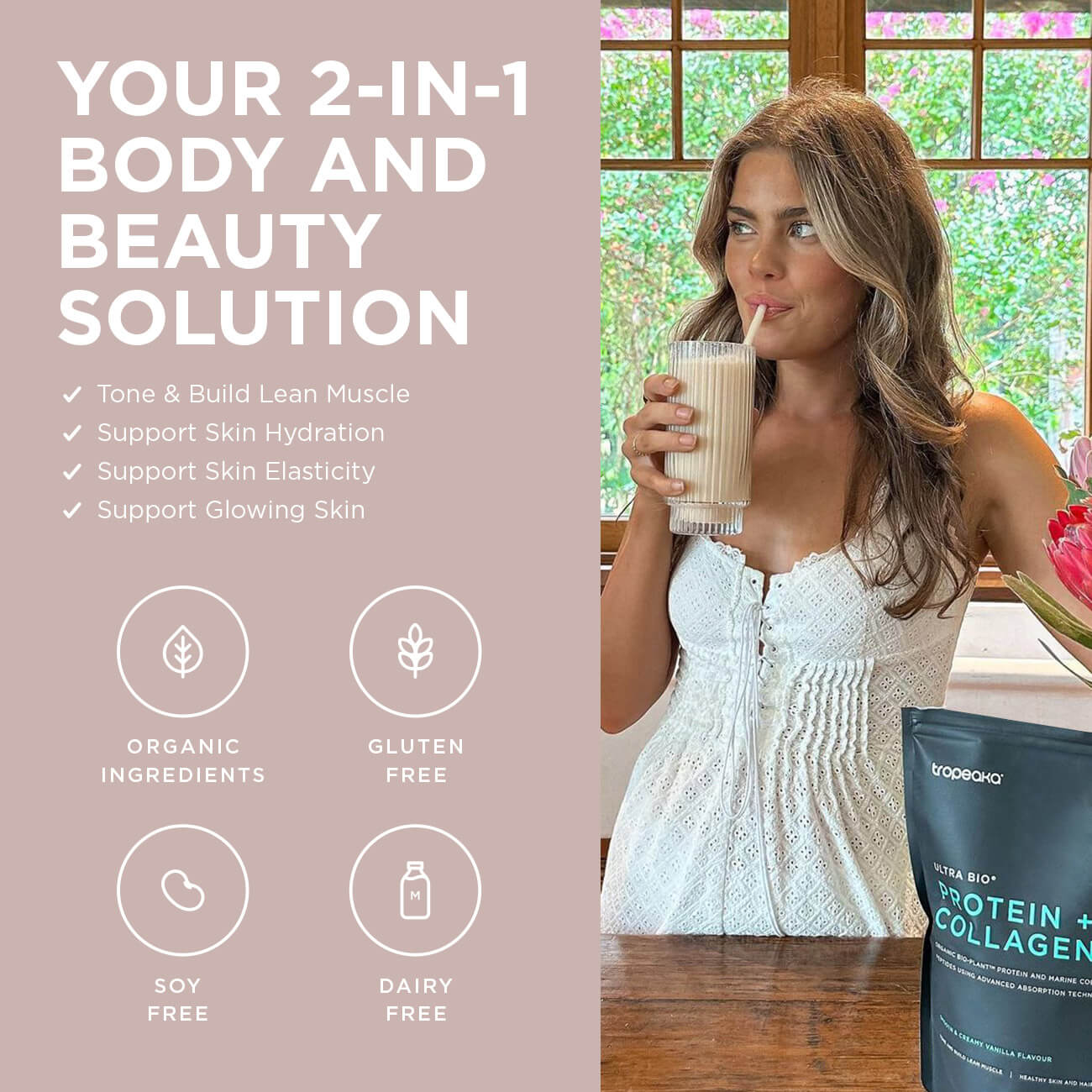 Premium Plant Protein with Marine Collagen by Shoparroo
