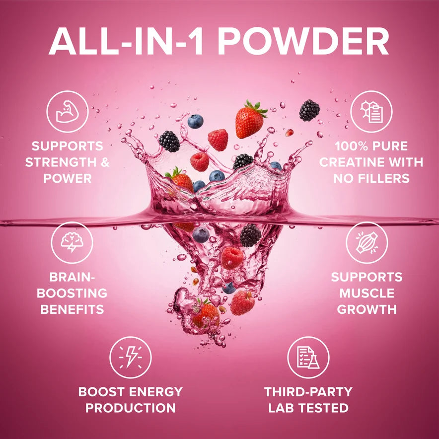 Creatine Monohydrate (Mixed Berry Flavour)